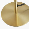 Estelle Brushed Brass Metal and White Orb Dome Table Lamp