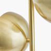 Estelle Brushed Brass Metal and White Orb Dome Table Lamp