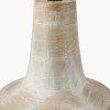 Dambula White Wash Wood Textured Tall Neck Table Lamp Base with Edward 40cm Natural Linen Cylinder Lampshade