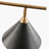 Zeta Matt Black and Antique Brass Table Lamp