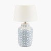 Celia Grey and White Pattern Ceramic Table Lamp Base