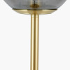 Arabella Smoked Glass Orb and Gold Metal Table Lamp