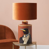 Penguin Tobacco Hand Painted Metal Table Lamp Base