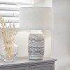 Kira White and Black Textured Stoneware Table Lamp Base