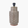 Sidra Grey Stoneware Etch Detail Table Lamp Base