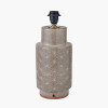 Sidra Grey Stoneware Etch Detail Table Lamp Base