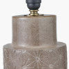 Sidra Grey Stoneware Etch Detail Table Lamp Base