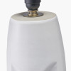 Visage White Face Design Small Stoneware Table Lamp Base with Henry 35cm White Handloom Cylinder Lampshade