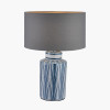 Samara Blue and White Aztec Pattern Ceramic Table Lamp Base