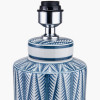 Samara Blue and White Aztec Pattern Ceramic Table Lamp Base