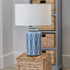 Samara Blue and White Aztec Pattern Ceramic Table Lamp Base