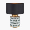 Thea Green and Gold Leaf Ceramic Table Lamp Base