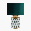 Thea Green and Gold Leaf Ceramic Table Lamp Base