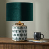 Thea Green and Gold Leaf Ceramic Table Lamp Base