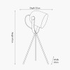 Auden White Metal Tripod Table Lamp