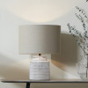 Paihia White Wash Wood Textured Short Table Lamp Base
