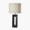 Block Black Ceramic Tall Table Lamp