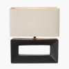 Block Black Ceramic Rectangular Table Lamp