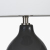 Gatsby Black Ceramic Table Lamp With Brushed Gold Metal Detail