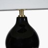 Gatsby Black Ceramic Table Lamp With Brushed Gold Metal Detail