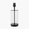 Westwood Clear Glass and Black Metal Table Lamp Base