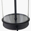 Westwood Clear Glass and Black Metal Table Lamp Base