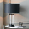 Westwood Clear Glass and Black Metal Table Lamp Base