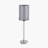 Midland Brushed Nickel and Grey Marble Effect Table Lamp