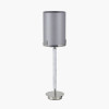 Midland Brushed Nickel and Grey Marble Effect Table Lamp