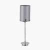 Midland Brushed Nickel and Grey Marble Effect Table Lamp