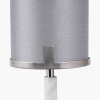 Midland Brushed Nickel and Grey Marble Effect Table Lamp