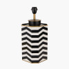 Oskar Black and White Chevron Hand Painted Metal Table Lamp Base