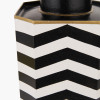 Oskar Black and White Chevron Hand Painted Metal Table Lamp Base