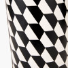 Victor Black and White Geometric Hand Painted Metal Table Lamp Base