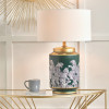 Saskia Forest Green Tall Cheetah Ceramic Table Lamp Base