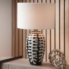 Elkorn Black and White Tall Coral Ceramic Table Lamp Base