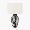 Elkorn Black and White Tall Coral Ceramic Table Lamp Base