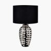 Elkorn Black and White Tall Coral Ceramic Table Lamp Base