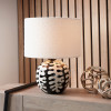 Elkorn Black and White Coral Ceramic Table Lamp Base