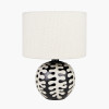 Elkorn Black and White Coral Ceramic Table Lamp Base