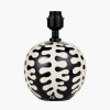 Elkorn Black and White Coral Ceramic Table Lamp Base