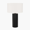 Petula Black Metal Scallop Table Lamp Base