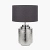 Zuri Shiny Silver Metal Pot Table Lamp Base