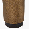 Aurelio Brass and Black Metal Textured Table Lamp Base with Lino 35cm White Self Lined Linen Drum Lampshade