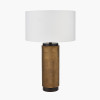 Aurelio Brass and Black Metal Textured Table Lamp Base