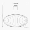 Emilia White Ribbed Glass and Gold Metal Oval Table Lamp Base