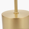 Bella White Ribbed Glass and Gold Metal Squoval Table Lamp