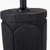 Aurelia Embossed Black Wood Tall Table Lamp Base