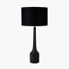 Marin Black Wood Tall Neck Table Lamp Base