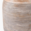 Nelu Grey Engraved Wood Dome Table Lamp Base